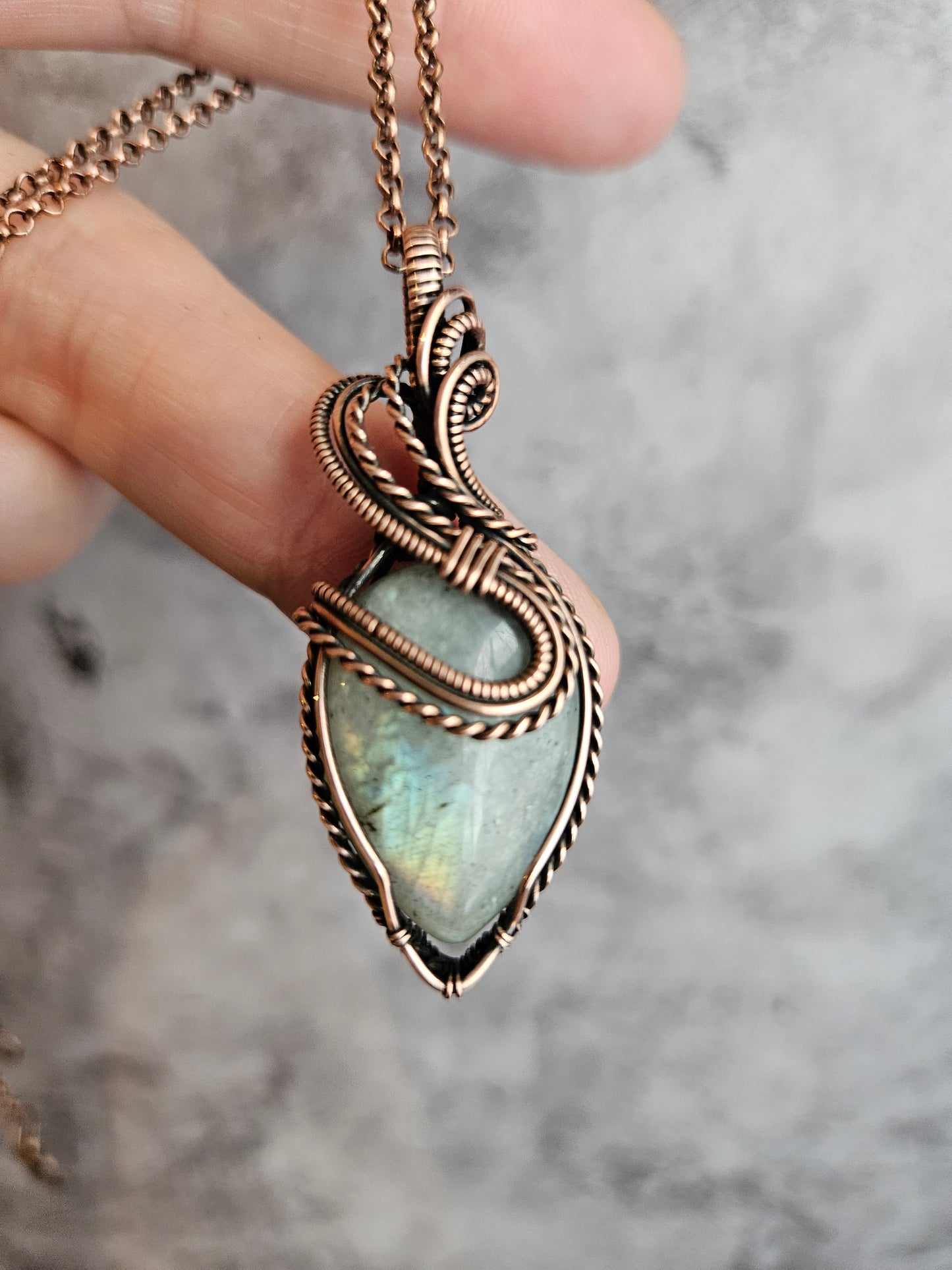 Rainbow Moonstone gemstone necklace