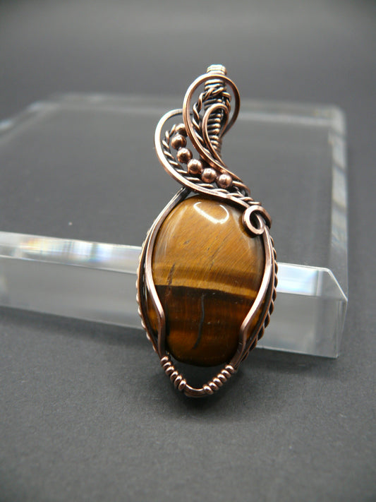 Tiger eye gemstone pendant