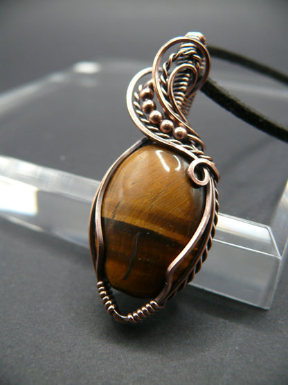 Tiger eye gemstone pendant