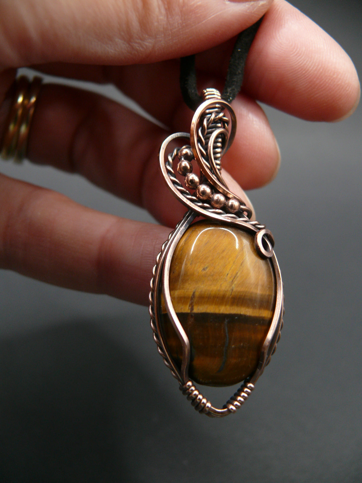 Tiger eye gemstone pendant