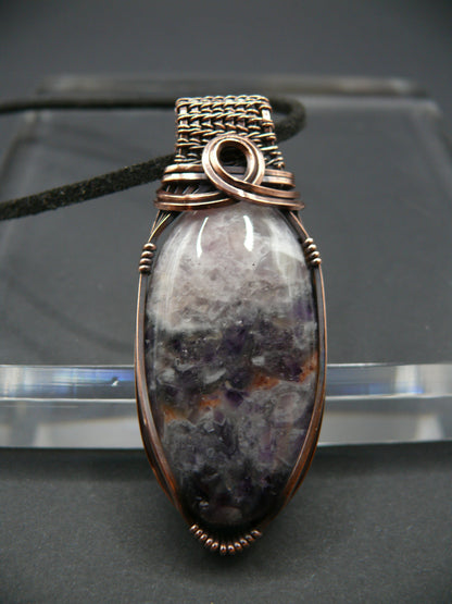 Purple amethyst gemstone statement pendant