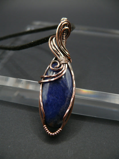 Blue sodalite gemstone pendant