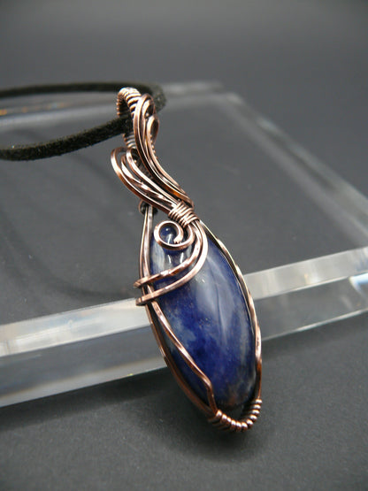 Blue sodalite gemstone pendant