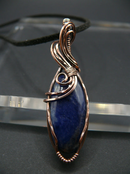 Blue sodalite gemstone pendant