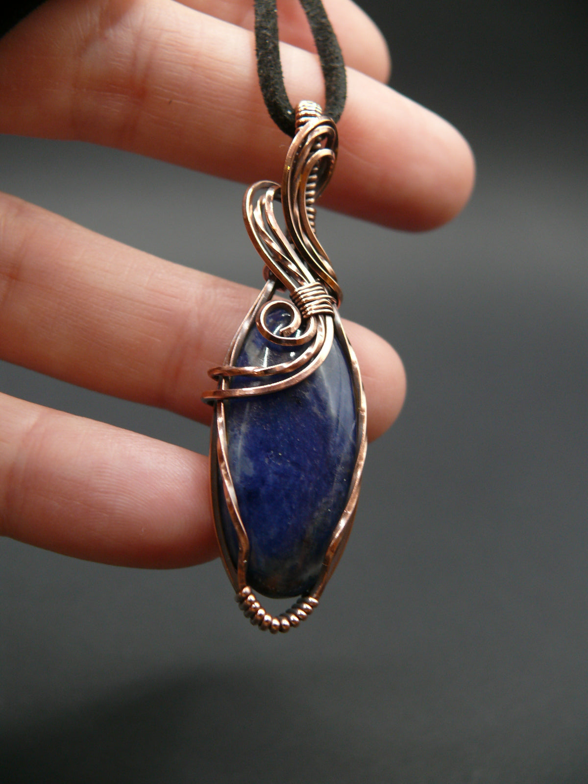 Blue sodalite gemstone pendant