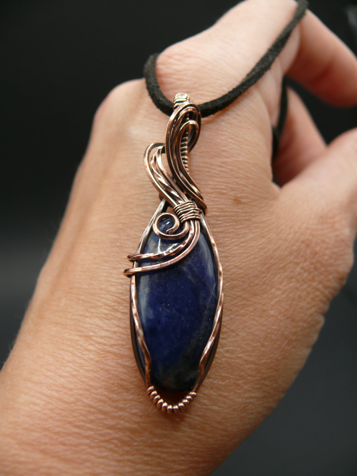 Blue sodalite gemstone pendant