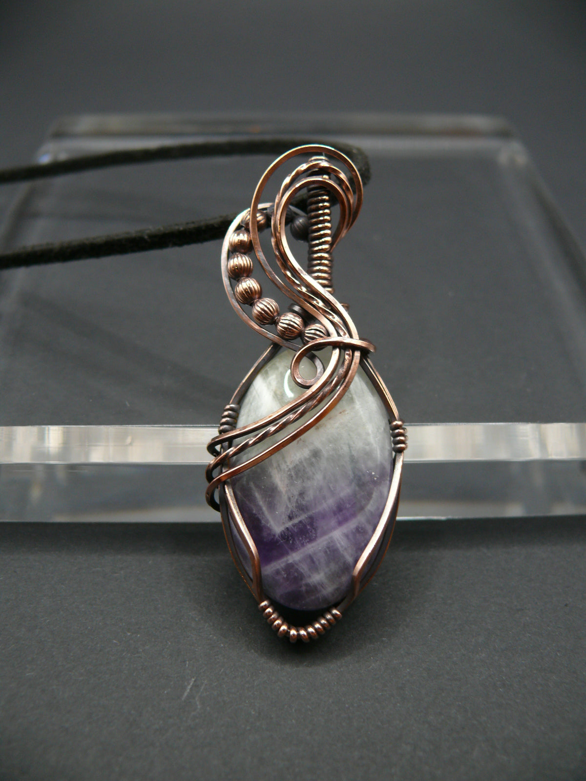 Amethyst gemstone pendant necklace