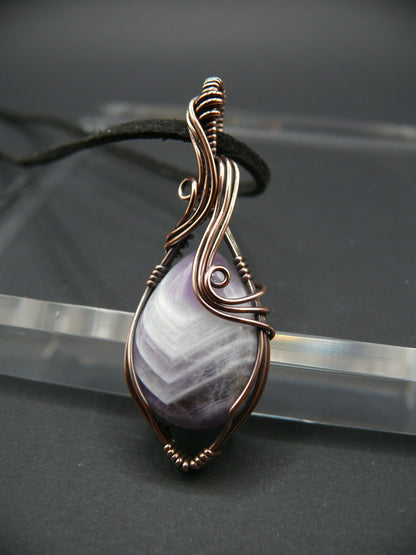 Laced amethyst gemstone necklace