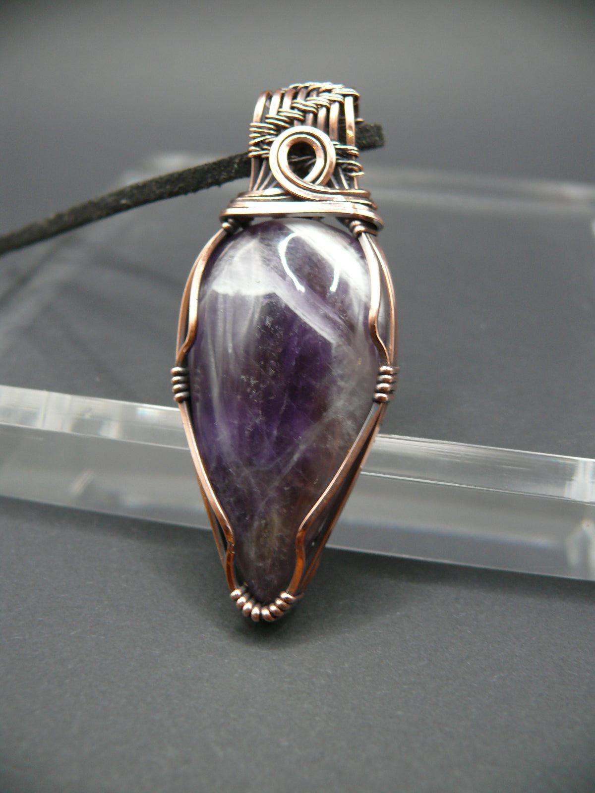 Deep Purple hot Raw Amethyst Necklace