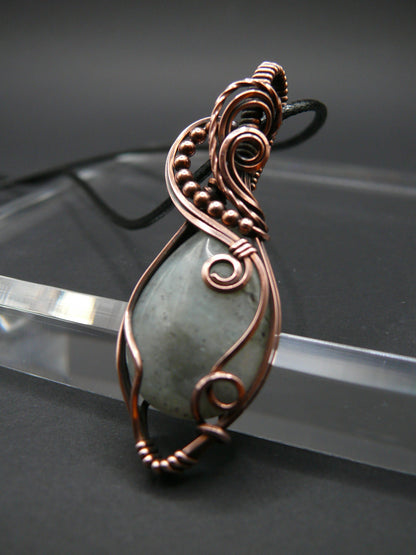 Handmade rainbow moonstone gemstone pendant