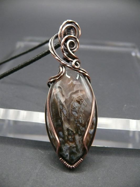 Ocean jasper gemstone pendant