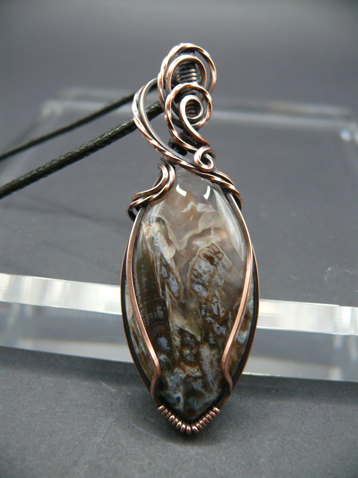 Ocean jasper gemstone pendant