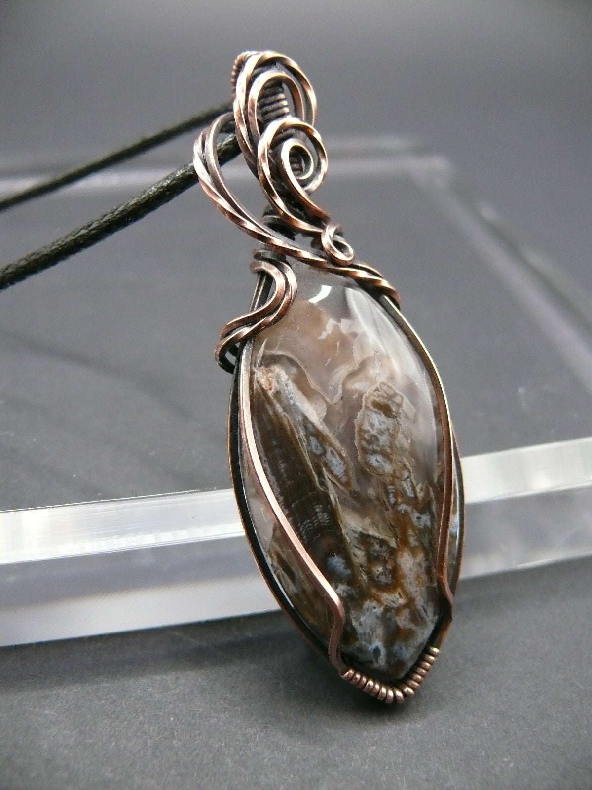 Ocean jasper gemstone pendant