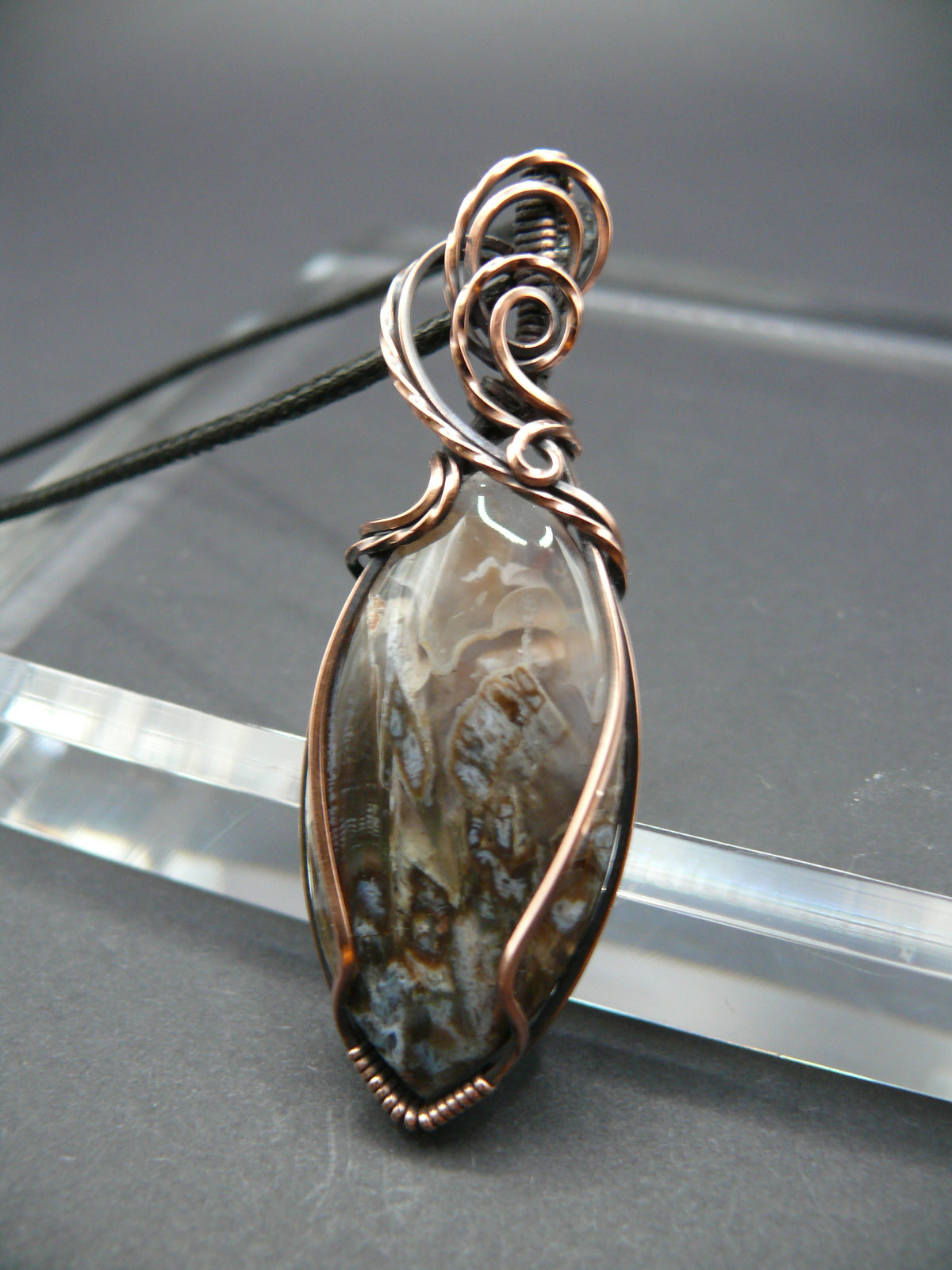 Ocean jasper gemstone pendant