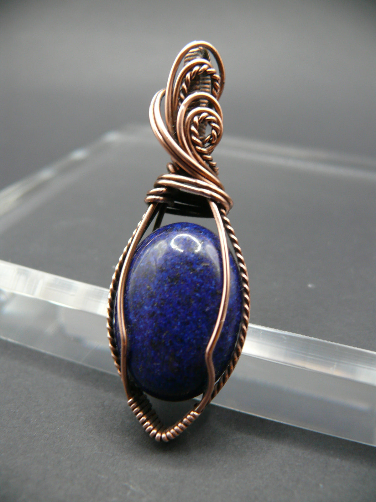 Wire wrapped Lapis Lazuli pendant