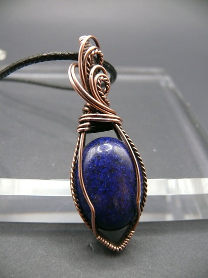 Wire wrapped Lapis Lazuli pendant