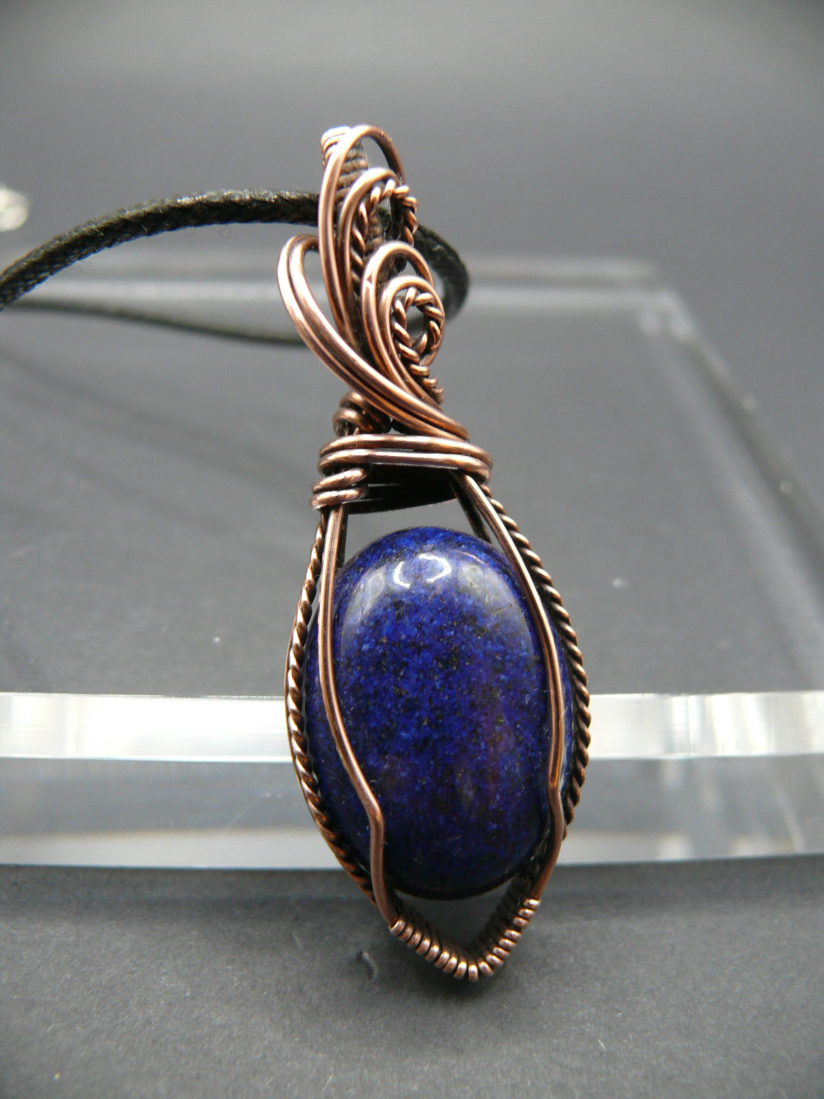 Wire wrapped Lapis Lazuli pendant