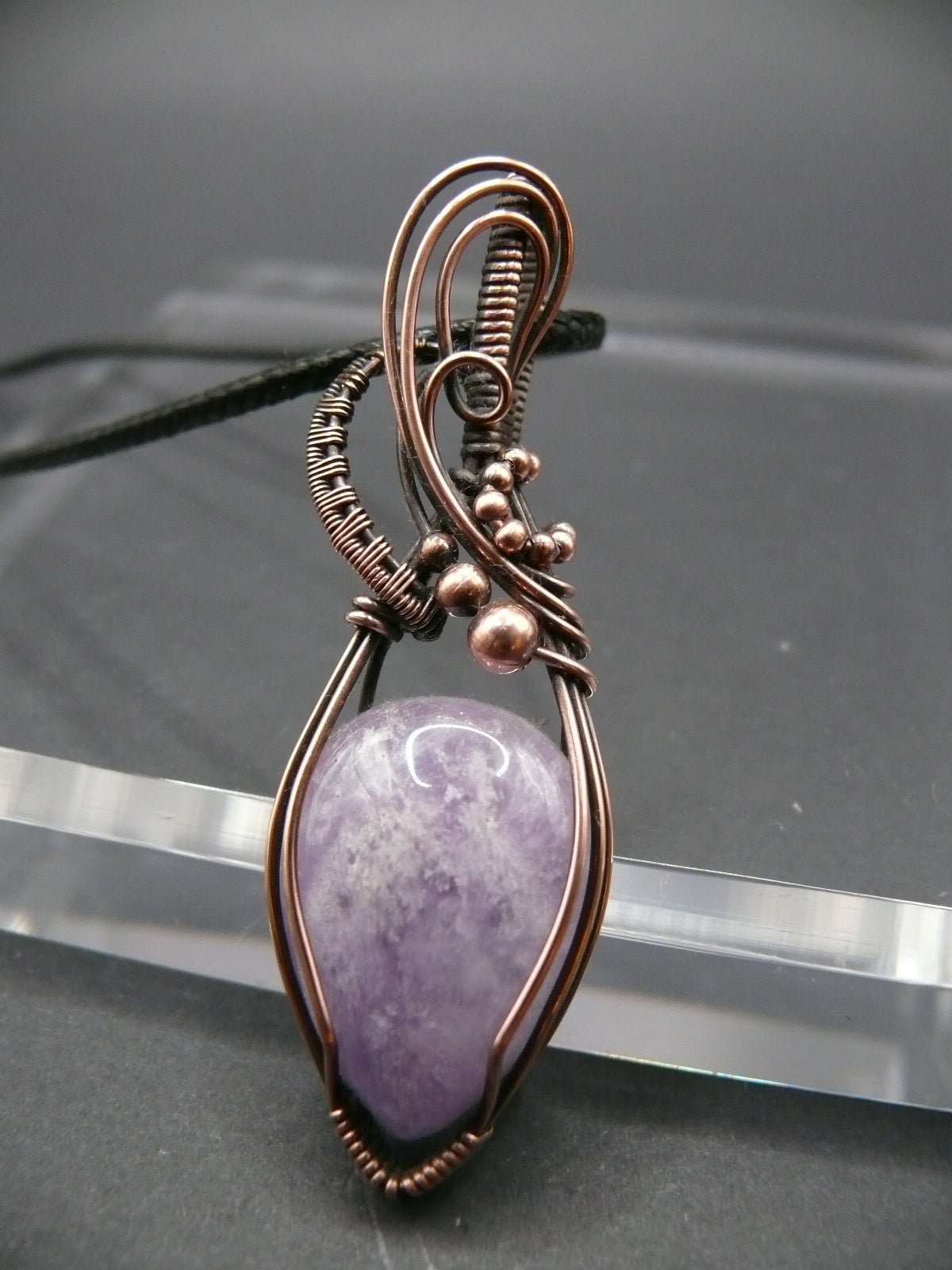 Amethyst gemstone pendant necklace