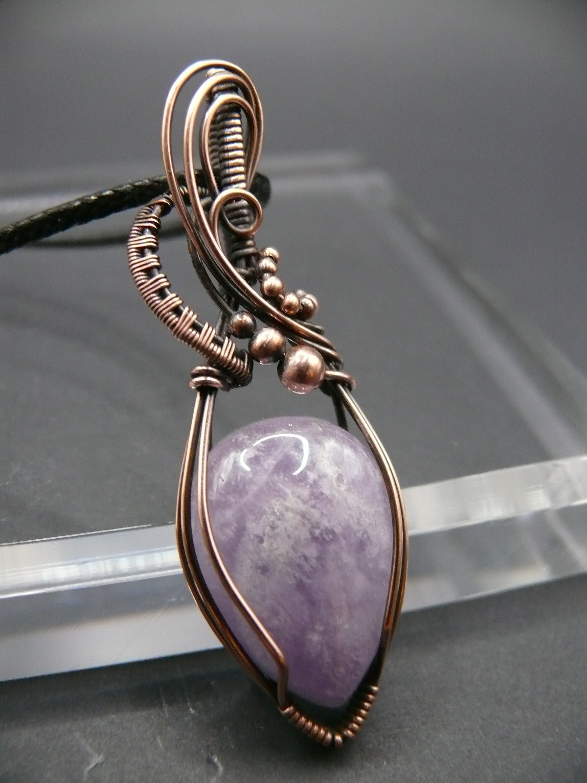 Amethyst gemstone pendant necklace