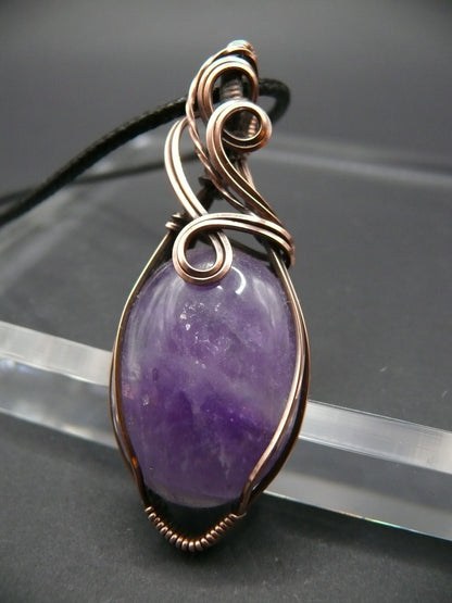 Handmade amethyst statement pendant