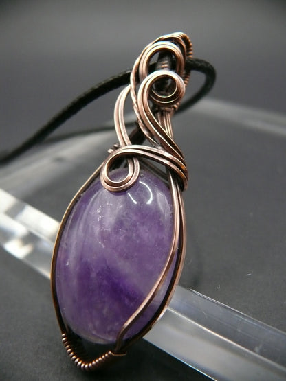 Handmade amethyst statement pendant