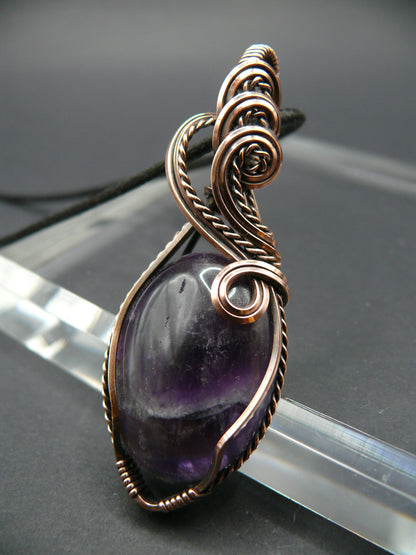 Dark purple amethyst gemstone statement necklace