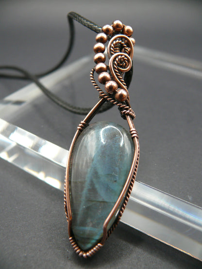 One-of-a-Kind labradorite gemstone necklace pendant