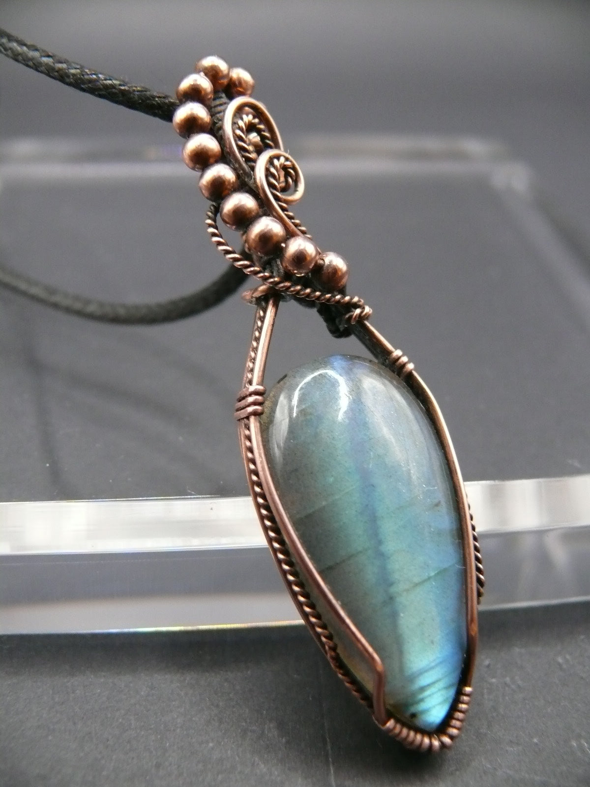 One-of-a-Kind labradorite gemstone necklace pendant