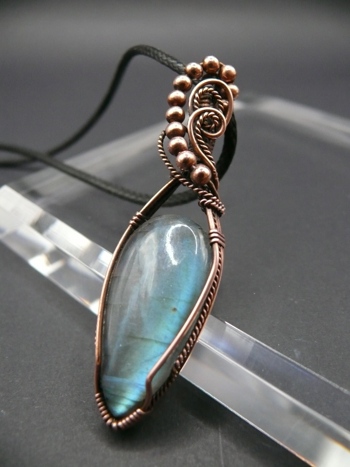 One-of-a-Kind labradorite gemstone necklace pendant