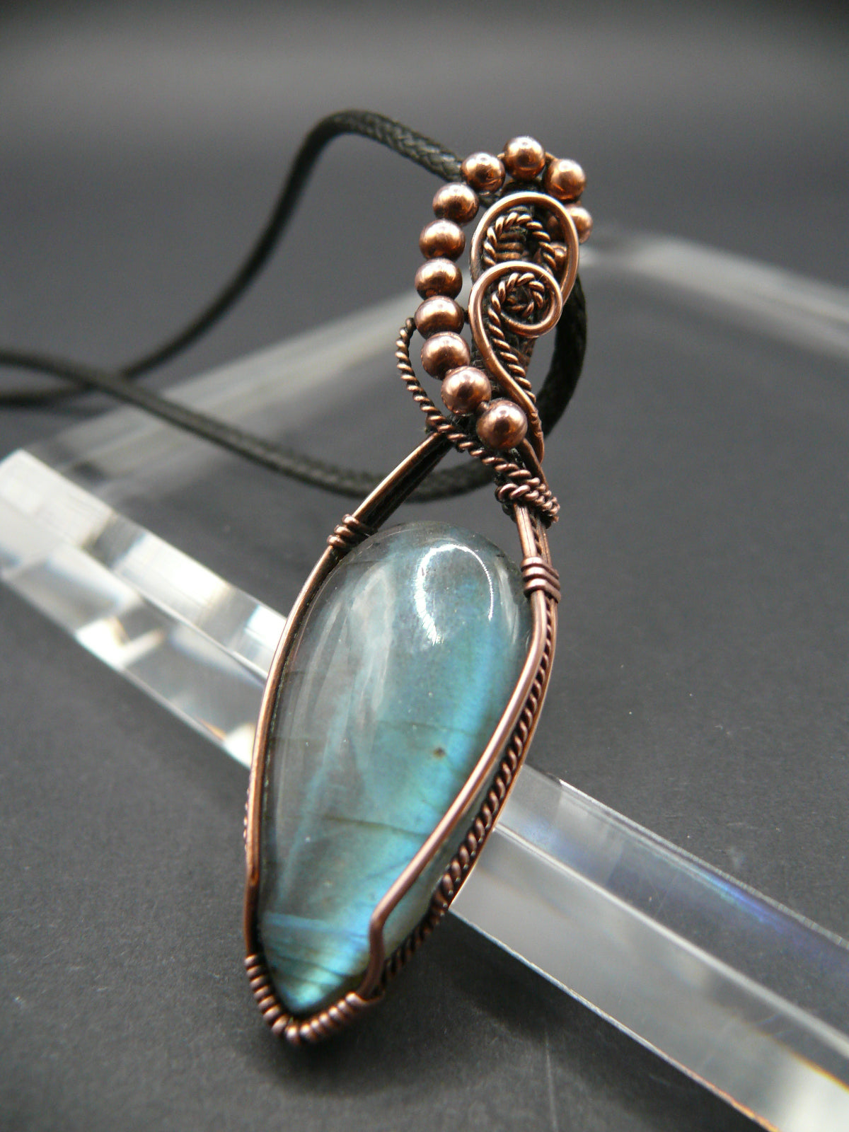 One-of-a-Kind labradorite gemstone necklace pendant