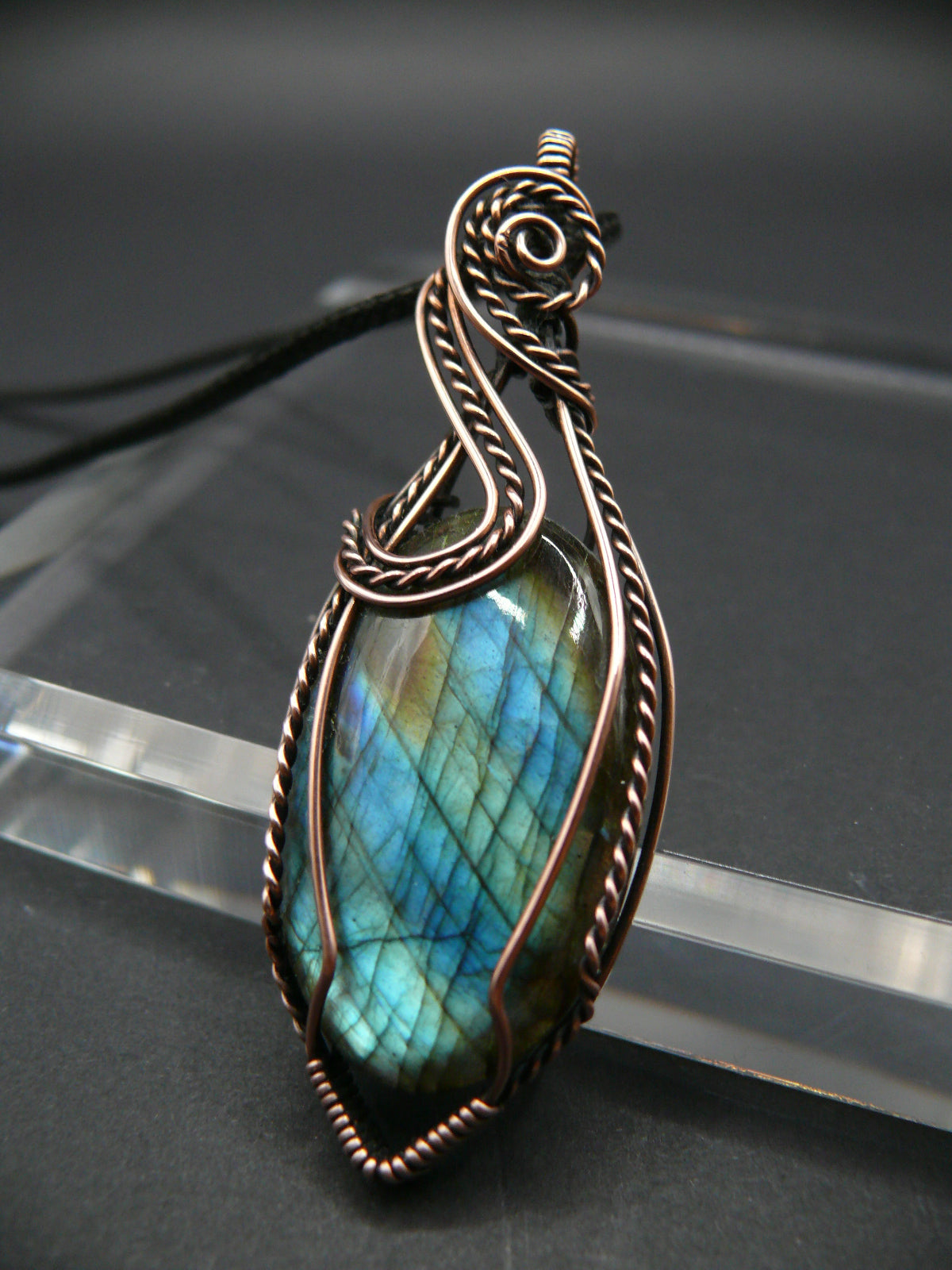 One-of-a-Kind shimmery labradorite gemstone pendant