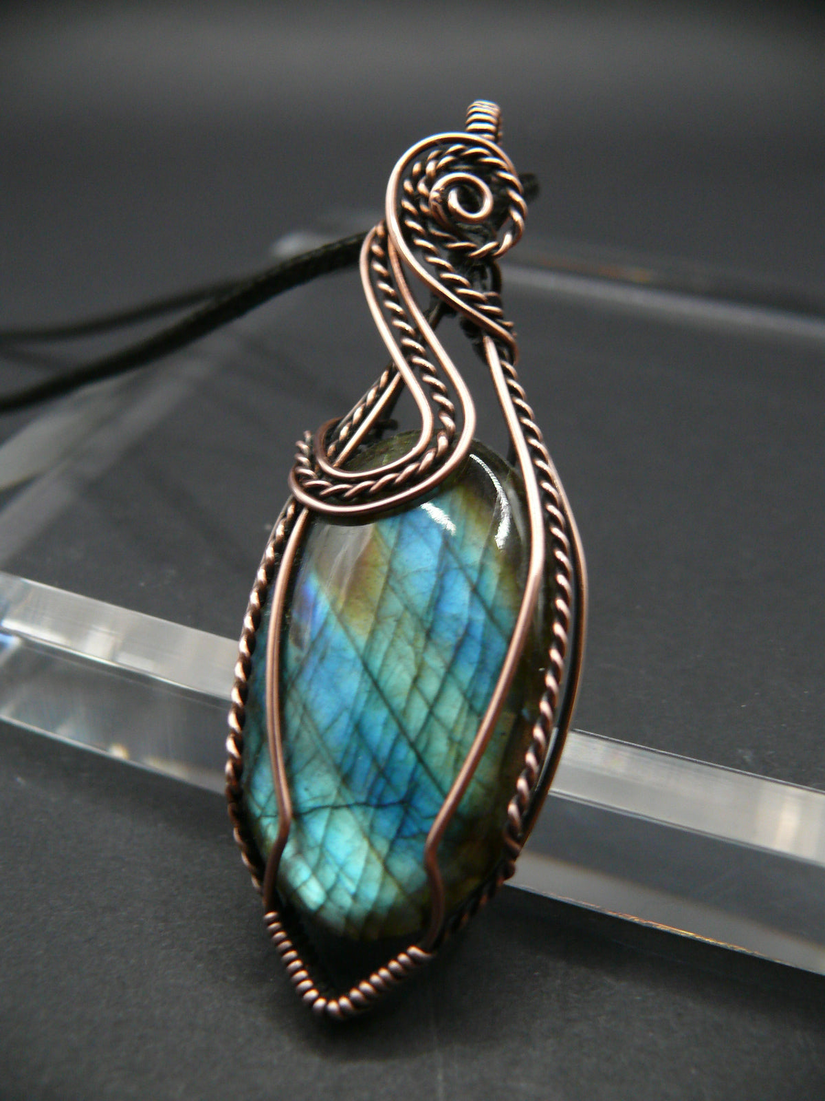 One-of-a-Kind shimmery labradorite gemstone pendant