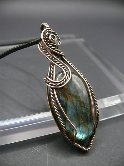 One-of-a-Kind shimmery labradorite gemstone pendant