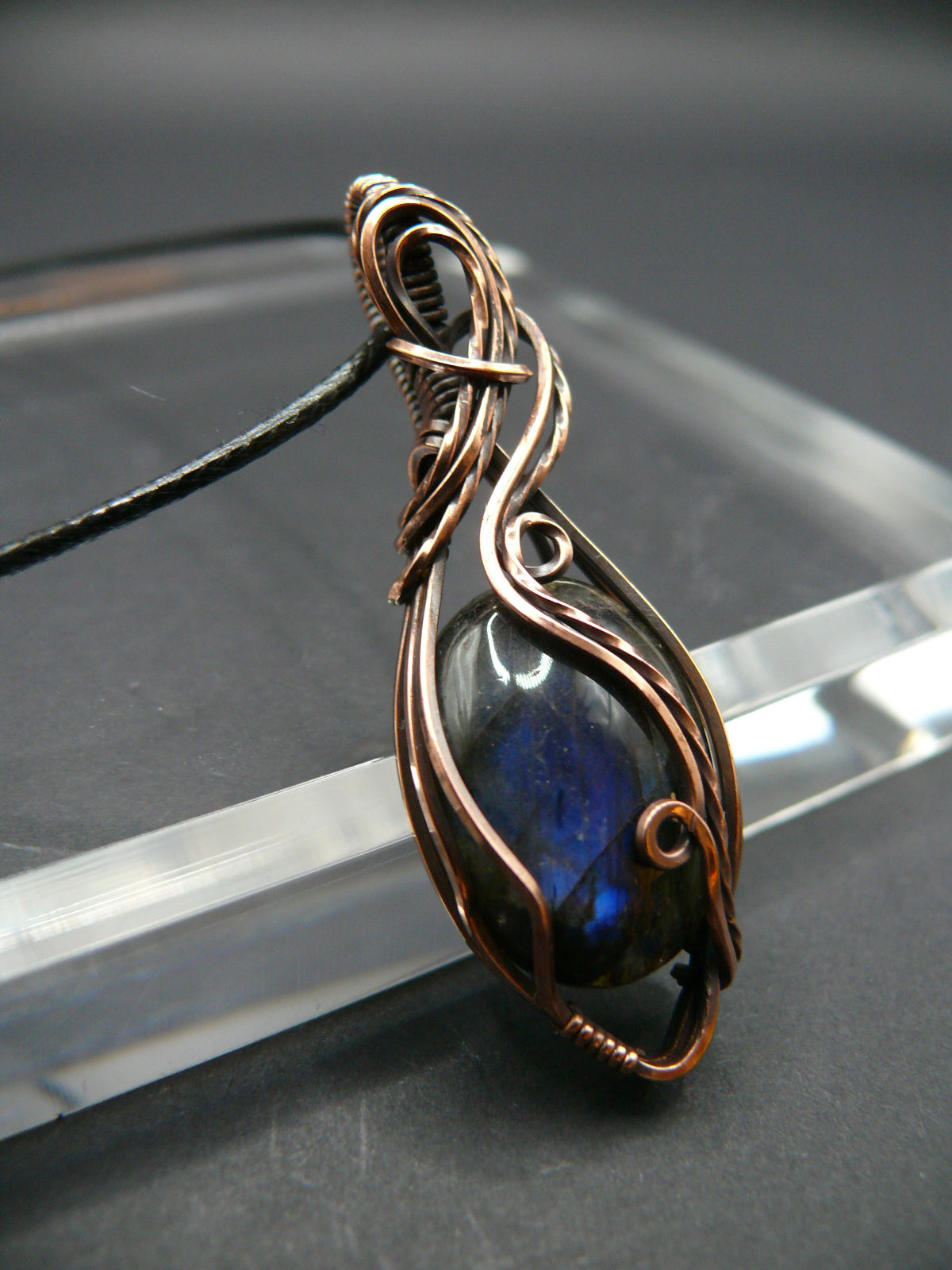 Wire wrapped blue labradorite talisman