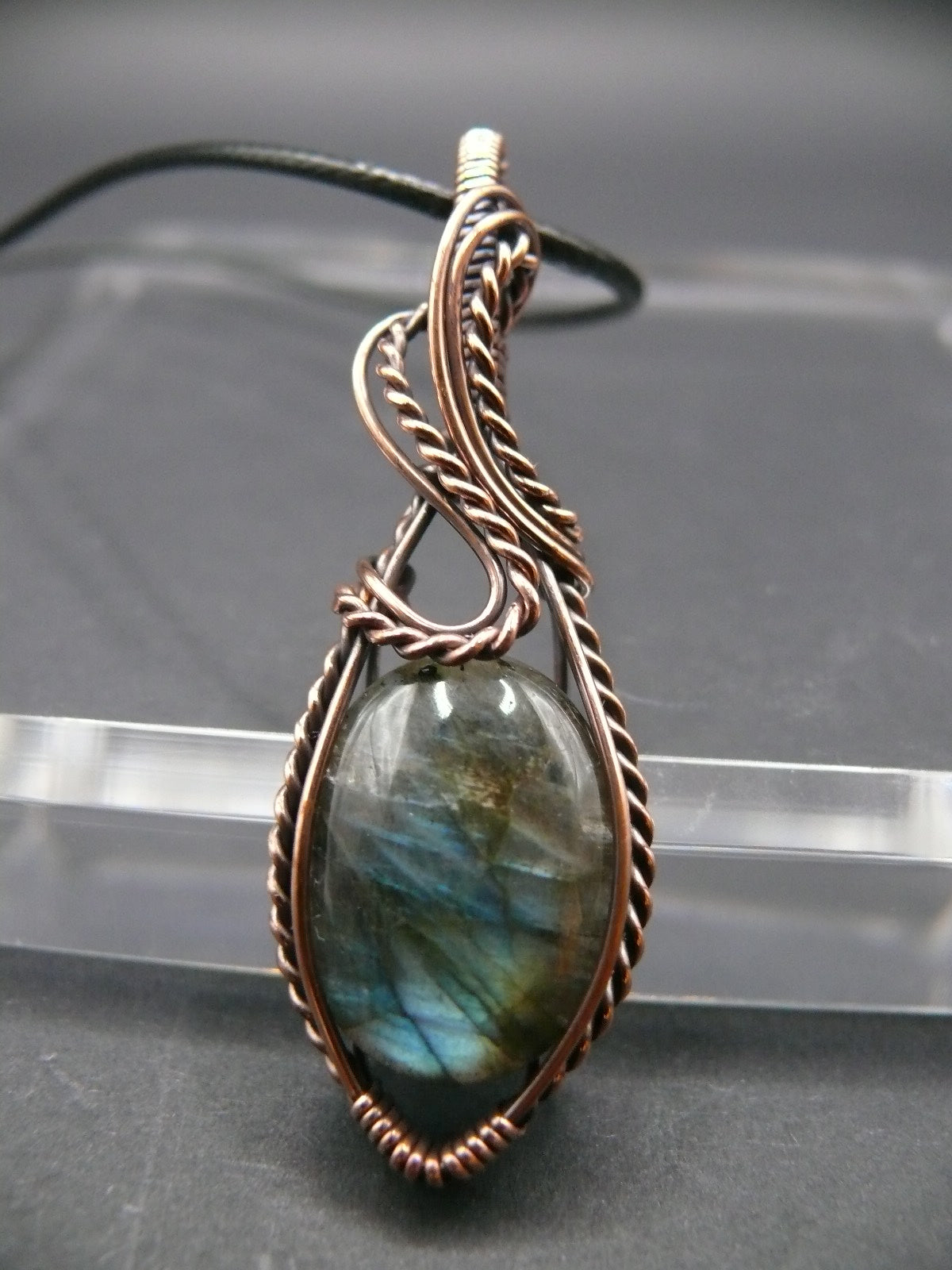 Wire wrapped Labradorite pendant