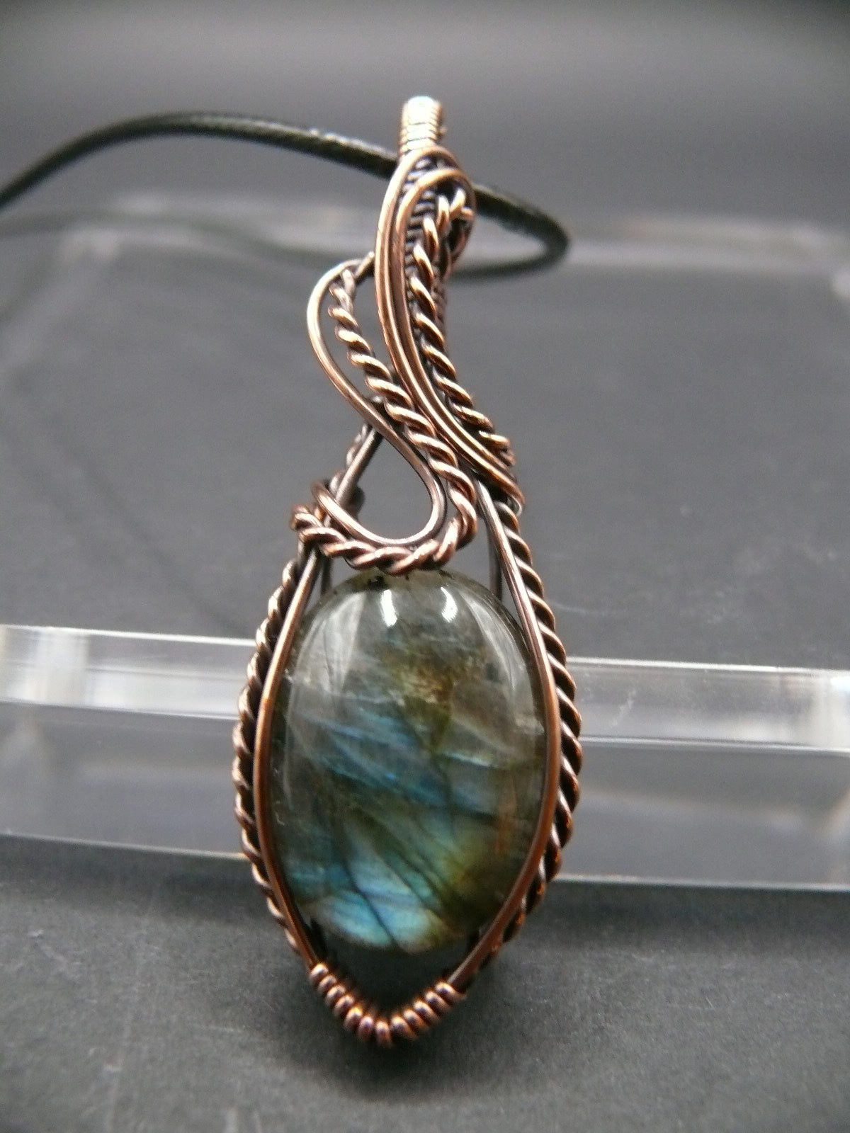 Wire wrapped Labradorite pendant