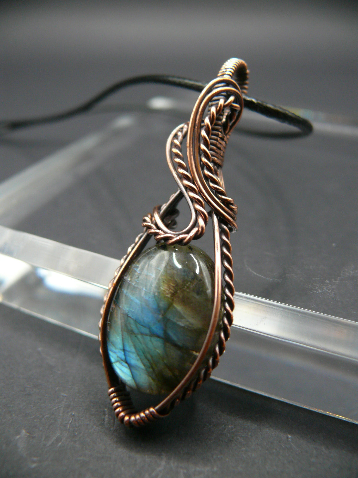 Wire wrapped Labradorite pendant