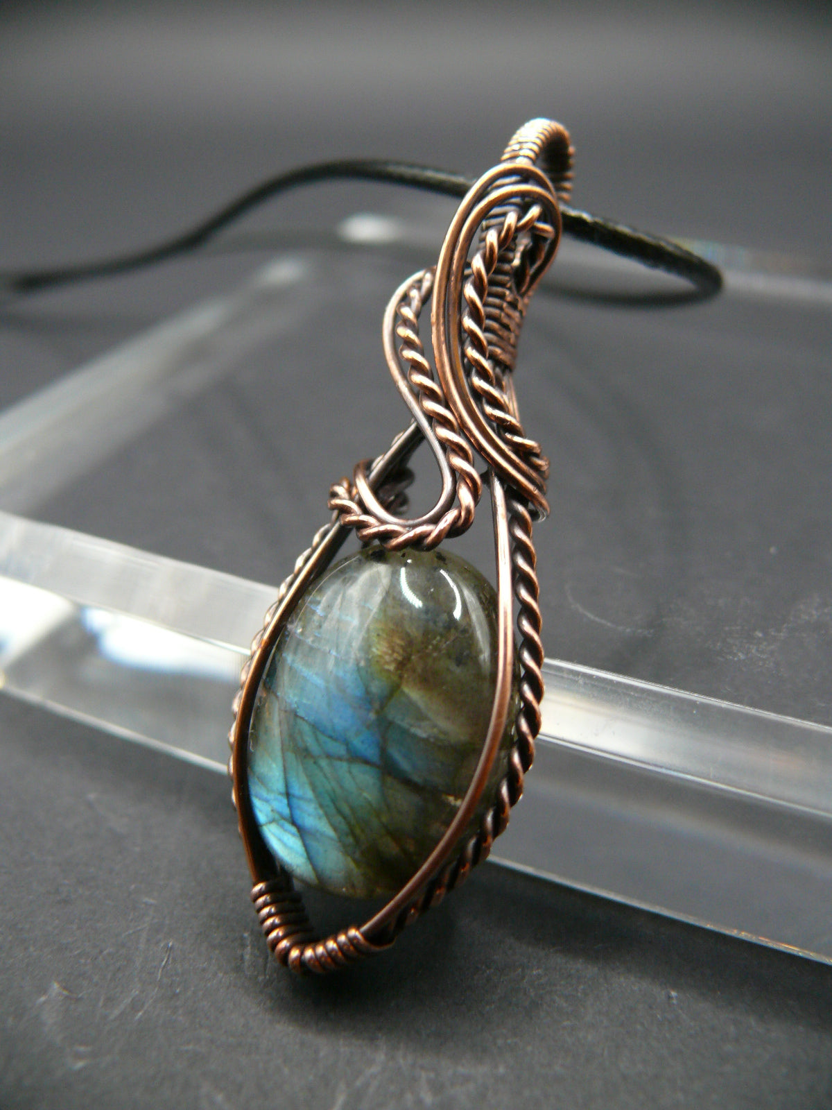 Wire wrapped Labradorite pendant