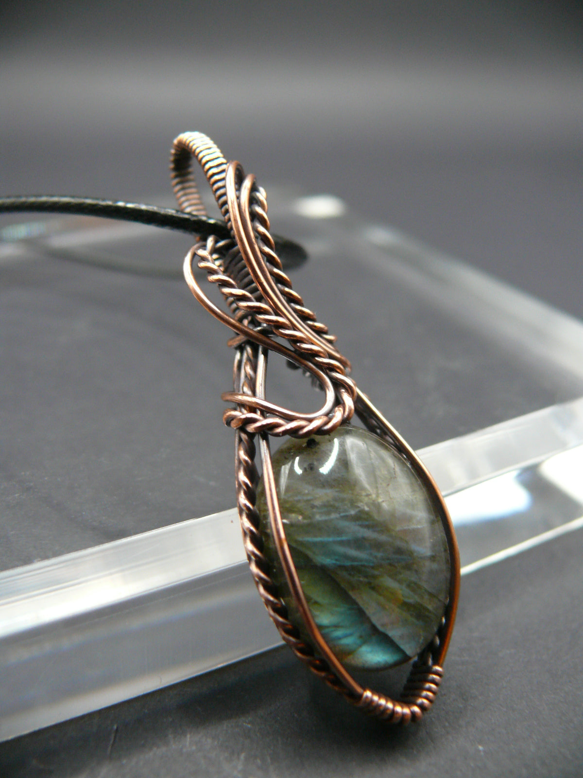 Wire wrapped Labradorite pendant