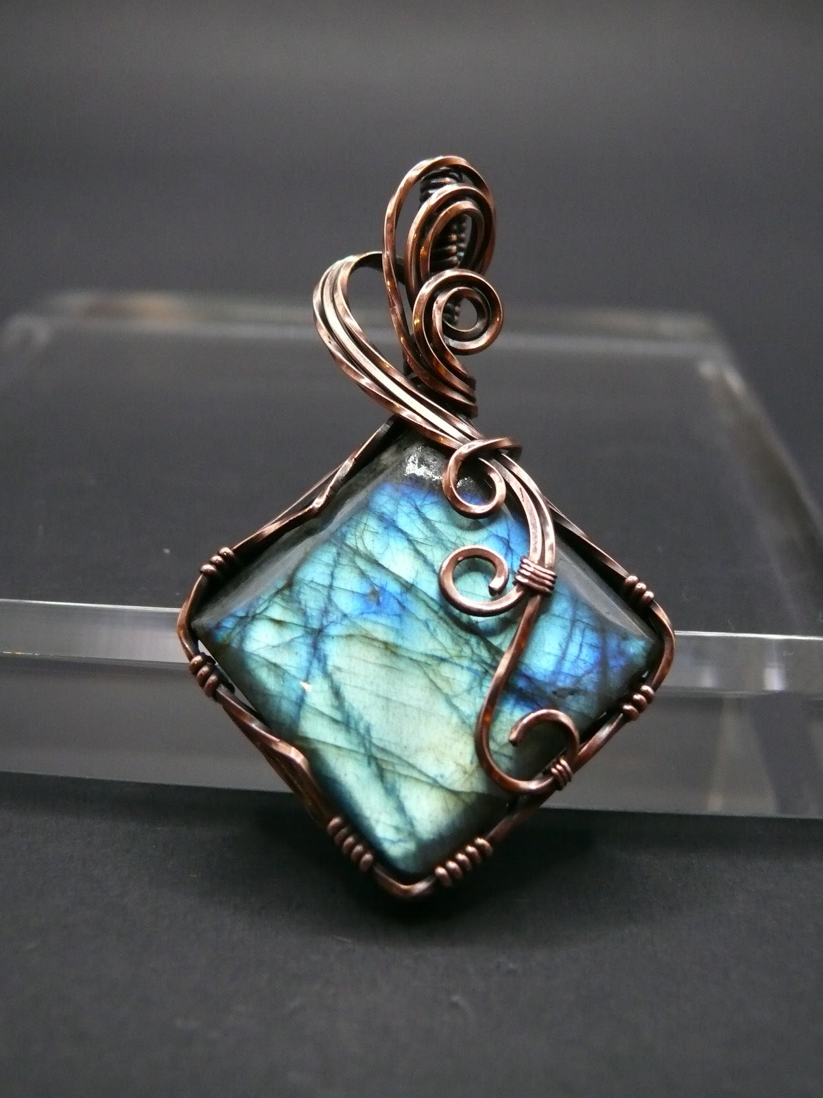 Wire wrapped Labradorite pendant