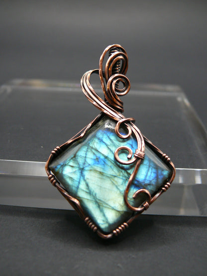 Wire wrapped Labradorite pendant