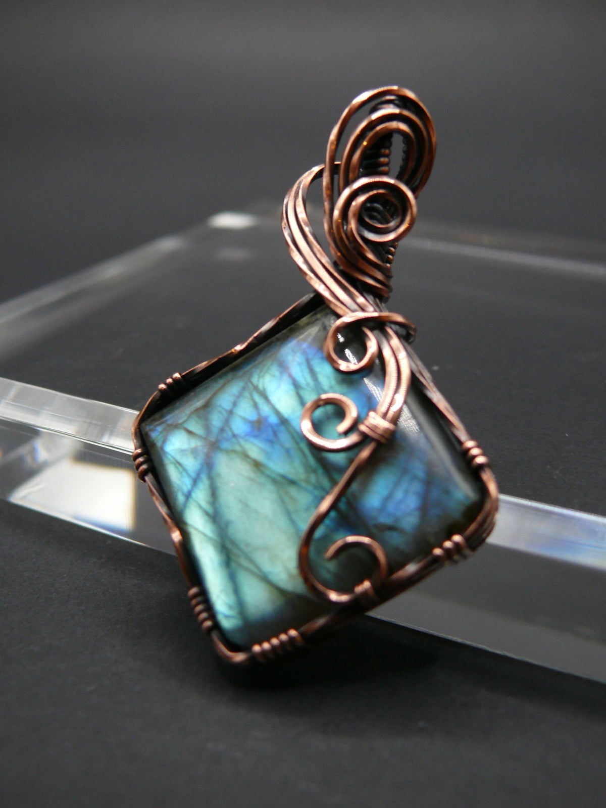 Wire wrapped Labradorite pendant