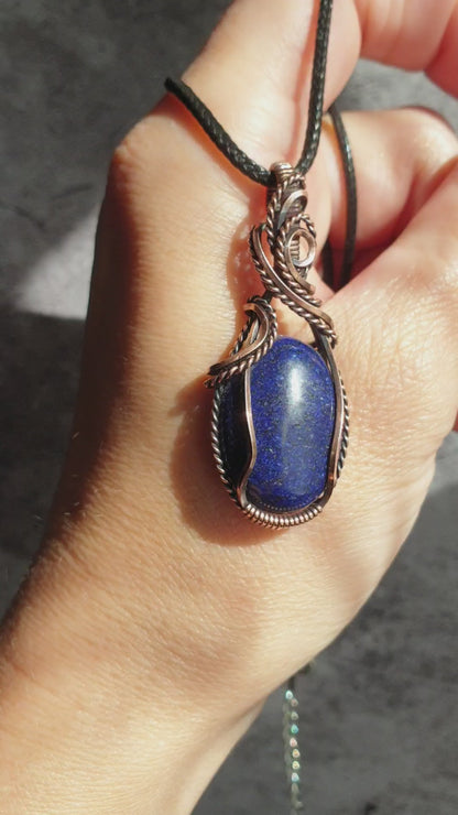 Blue Lapis Lazuli gemstone pendant