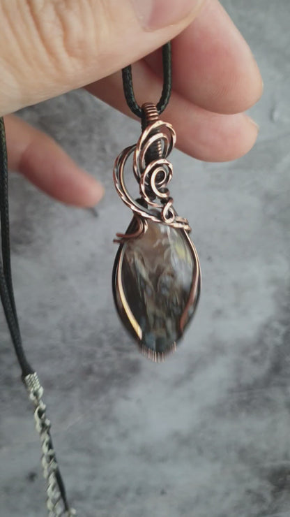 Ocean jasper gemstone pendant