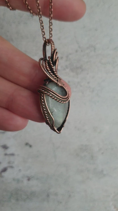 Rainbow Moonstone gemstone necklace